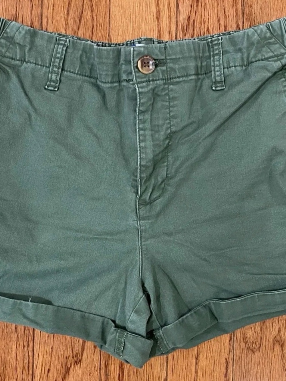 Old Navy Women's Green Casual Cotton Shorts